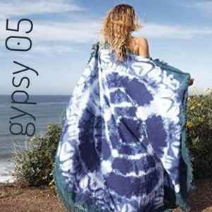 Gypsy 05 Tie Dye Round Fringed Beach Blanket Tapestry New With Tags